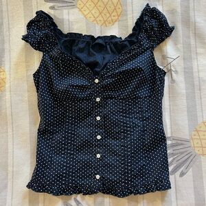 Brandy Melville Polka Dot Elena Top
